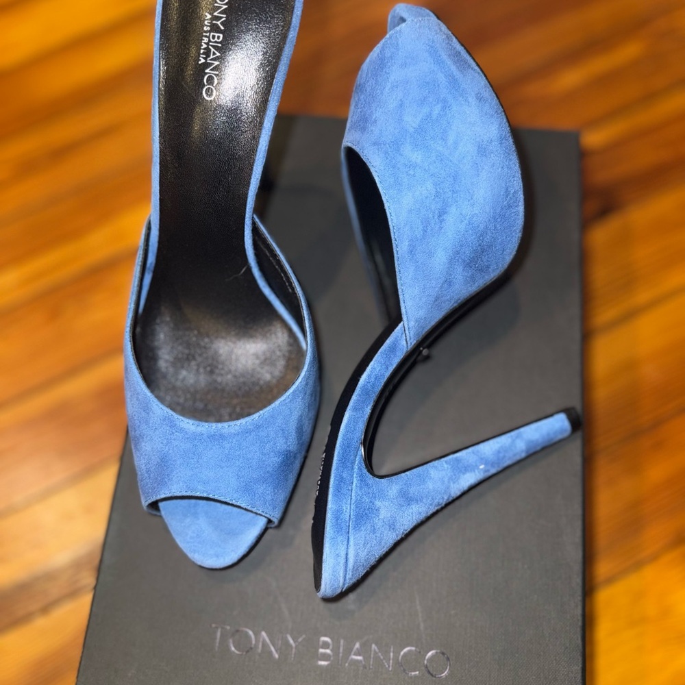 Tony Bianco Sky Blue Open-Toe Heels - Picture 5 of 5